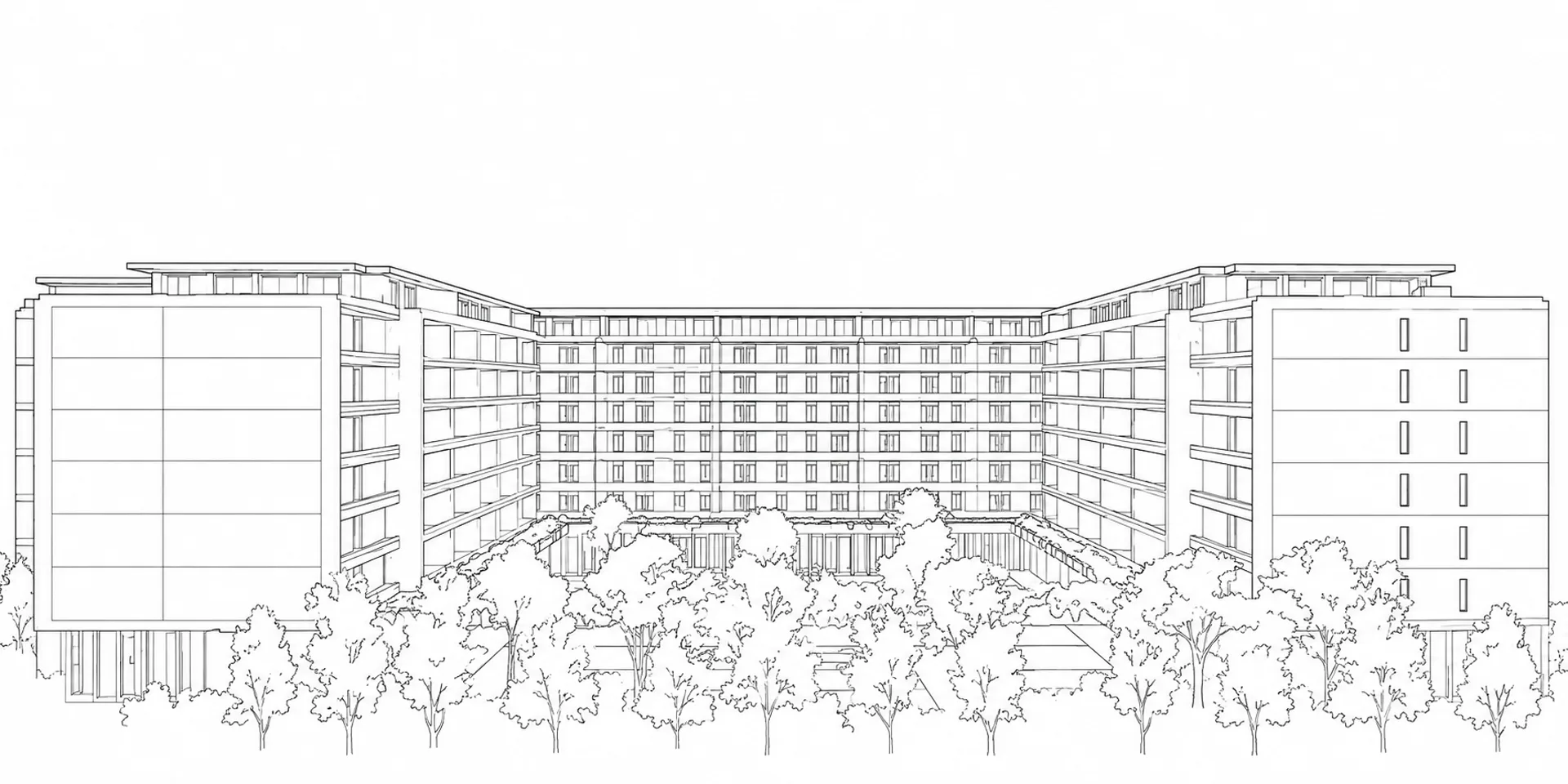Desenho arquitetónico do República Plaza